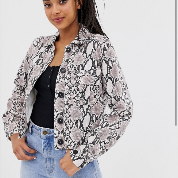 New Look Jackets & Blazers - ASOS snake print utility shocker